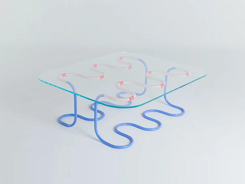 充滿童趣的繩索玻璃桌